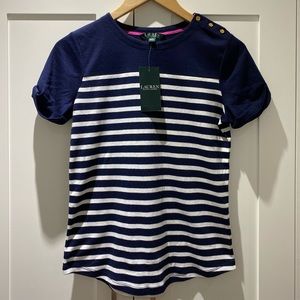 NWT! Ralph Lauren Womens Striped Top